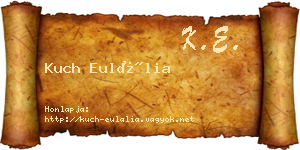 Kuch Eulália névjegykártya